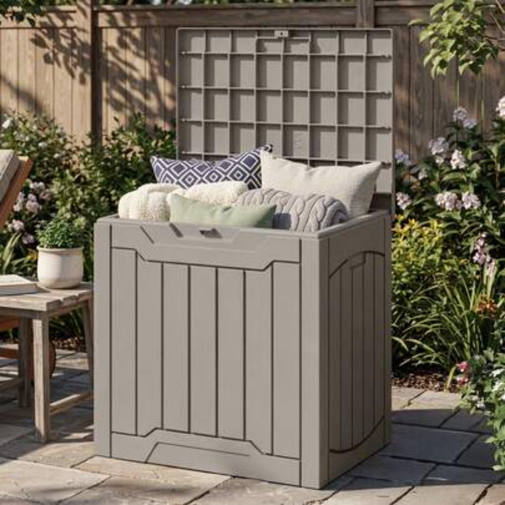 Outdoor Furniture For Pool - Wodoodporny pojemnik z żywicy o pojemności