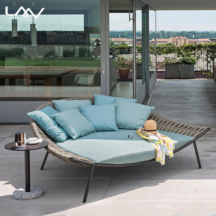Outdoor Daybed Furniture - Nowoczesne ogrodowe meble z plecionki sznurkowej,