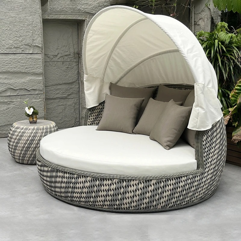 Outdoor Daybed Furniture - Leżanka, okrągła, odporna na rdzę i