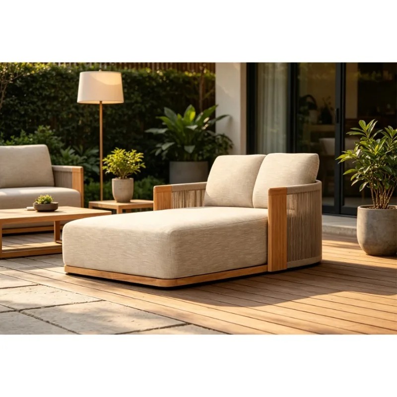 Leżanka ogrodowa z teaku, odpo – Outdoor Daybed Furniture recenzja i cena