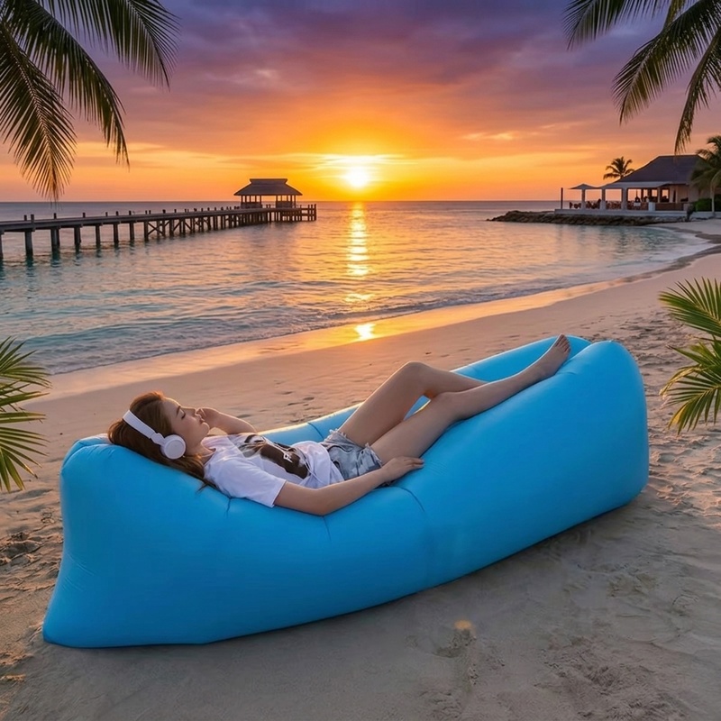 Przenośna dmuchana sofa, szybk – Outdoor Furniture For Pool recenzja i cena