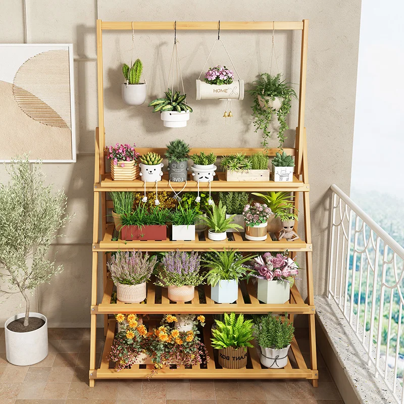 Półka na kwiaty z litego drewn – Outdoor Furniture Wooden recenzja i cena