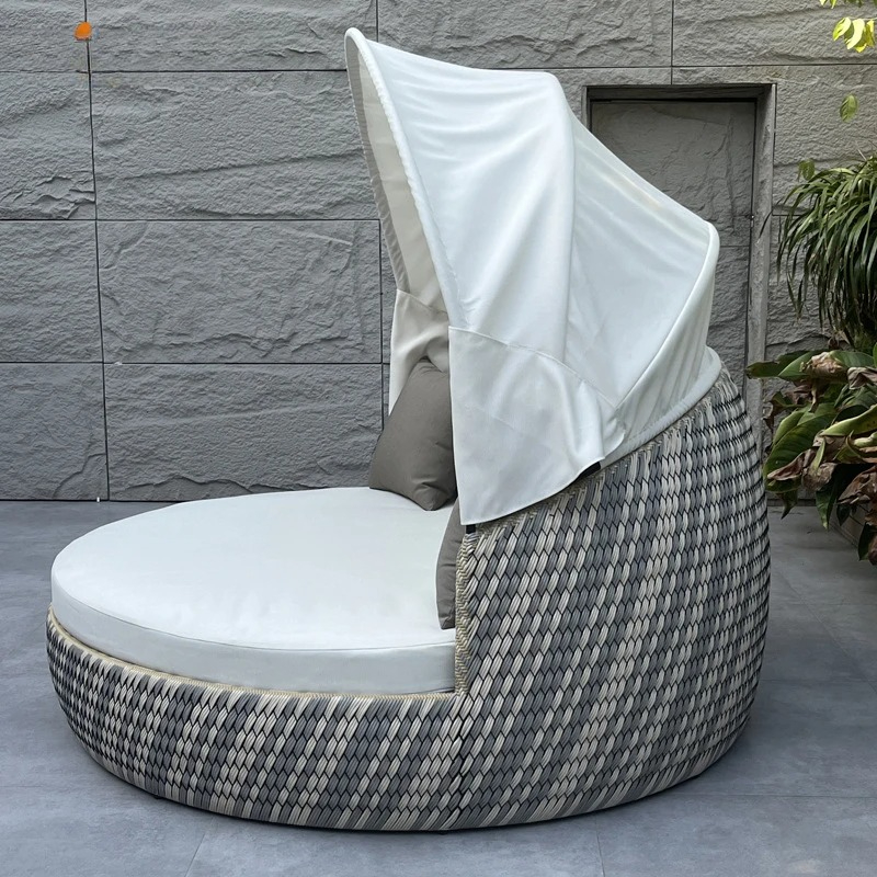 Leżanka, okrągła, odporna na r – Outdoor Daybed Furniture recenzja i cena