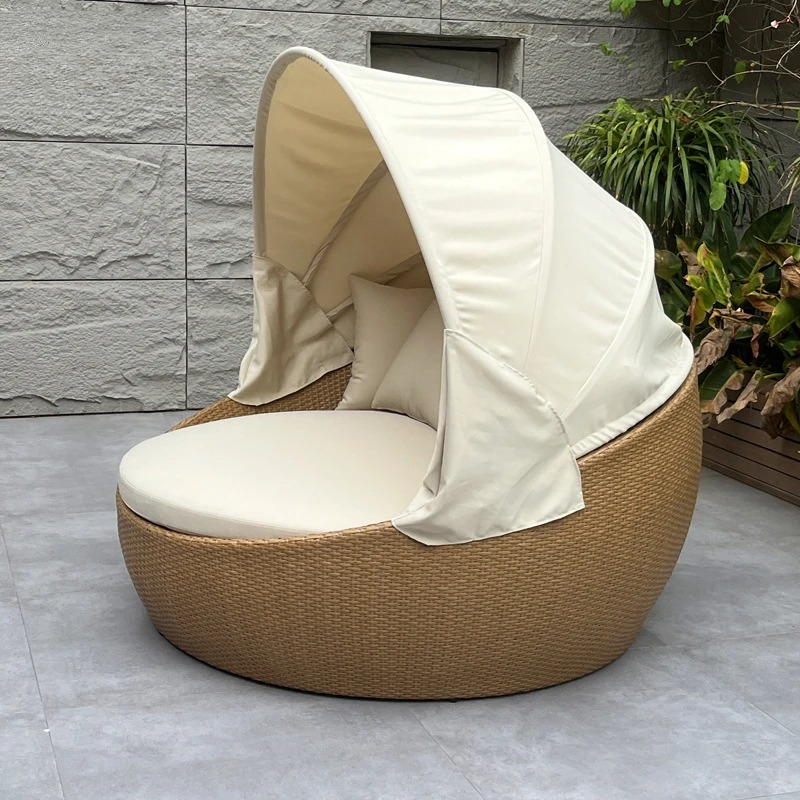 Leżanka, okrągła, odporna na r – Outdoor Daybed Furniture recenzja i cena