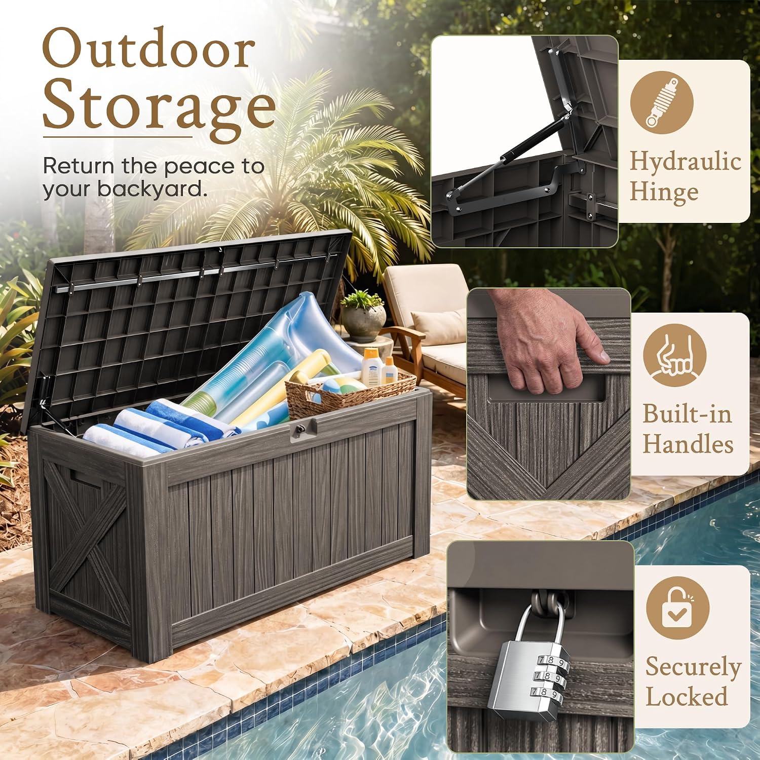 Duży schowek ogrodowy o pojemn – Outdoor Furniture Wooden recenzja i cena